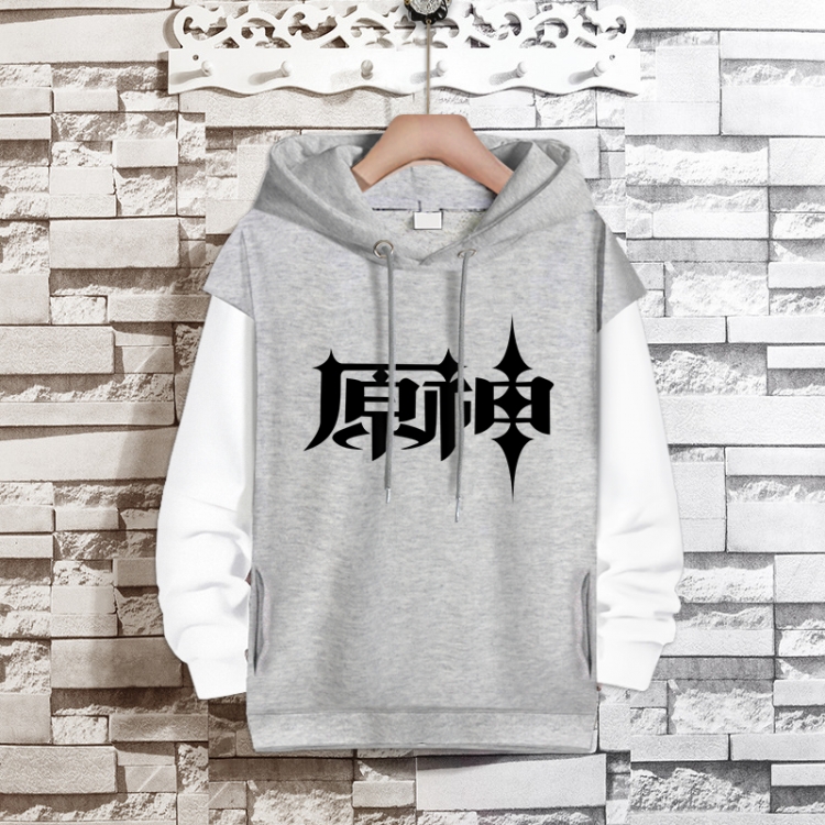 Genshin Impact  Anime fake two-piece thick hooded sweater from S to 3XL