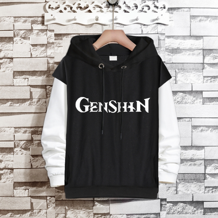 Genshin Impact  Anime fake two-piece thick hooded sweater from S to 3XL