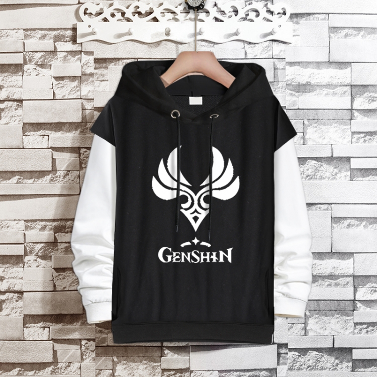 Genshin Impact  Anime fake two-piece thick hooded sweater from S to 3XL