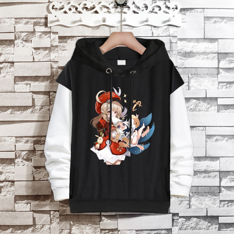 Genshin Impact  Anime fake two-piece thick hooded sweater from S to 3XL