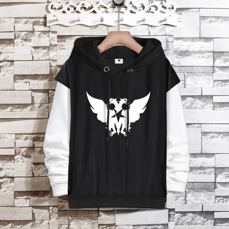 Arknights   Anime fake two-piece thick hooded sweater from S to 3XL