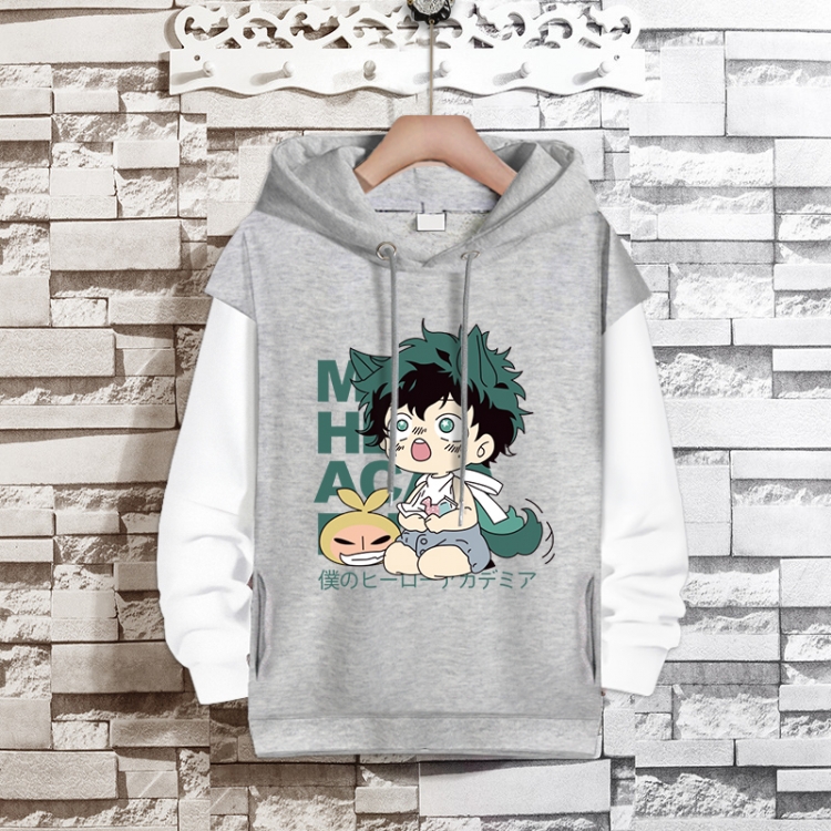 My Hero Academia Anime fake two-piece thick hooded sweater from S to 3XL