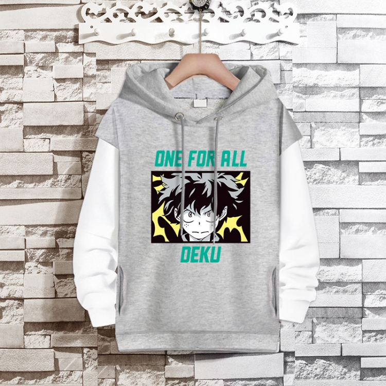 My Hero Academia Anime fake two-piece thick hooded sweater from S to 3XL