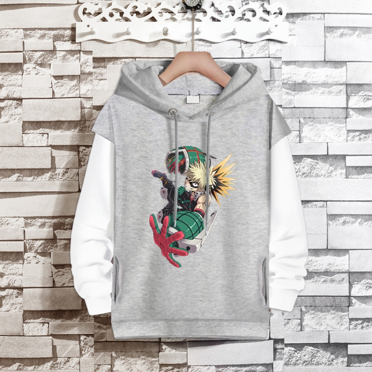  My Hero Academia Anime fake two-piece thick hooded sweater from S to 3XL