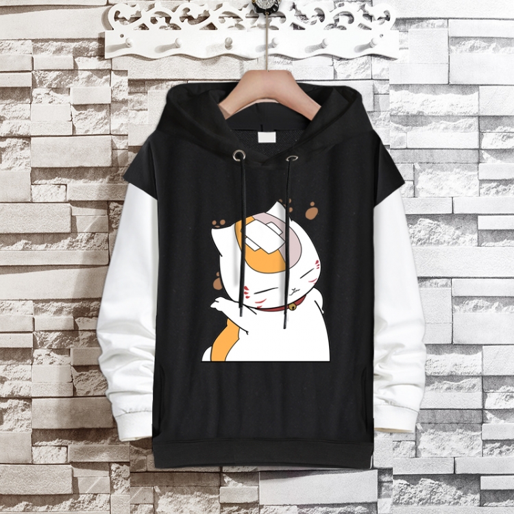 Natsume_Yuujintyou Anime fake two-piece thick hooded sweater from S to 3XL