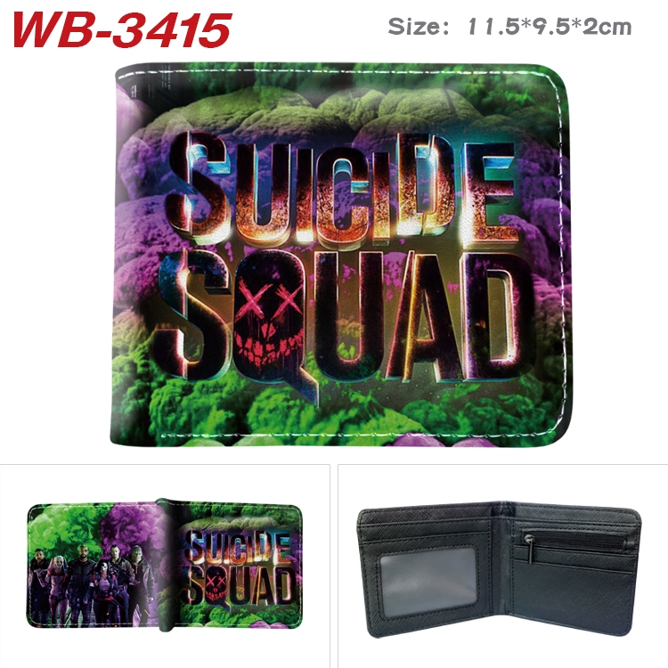 Suicide Squad  Anime pu half-fold wallet 11.5X9X2CM WB-3415A