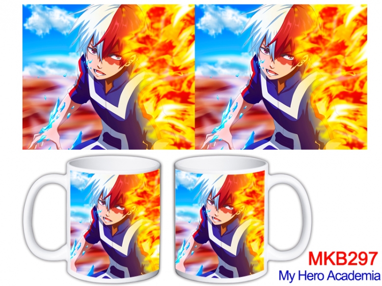My Hero Academia Anime color printing ceramic mug cup price for 5 pcs MKB-297