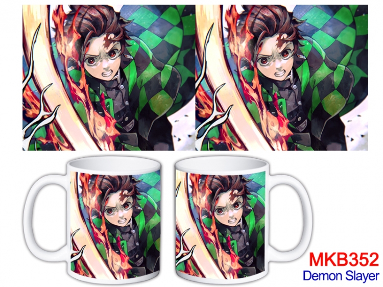 Demon Slayer Kimets  Anime color printing ceramic mug cup price for 5 pcs MKB-352