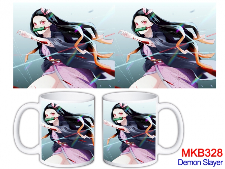 Demon Slayer Kimets  Anime color printing ceramic mug cup price for 5 pcs MKB-328