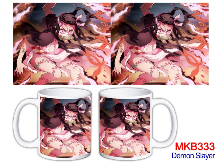 Demon Slayer Kimets  Anime color printing ceramic mug cup price for 5 pcs MKB-333