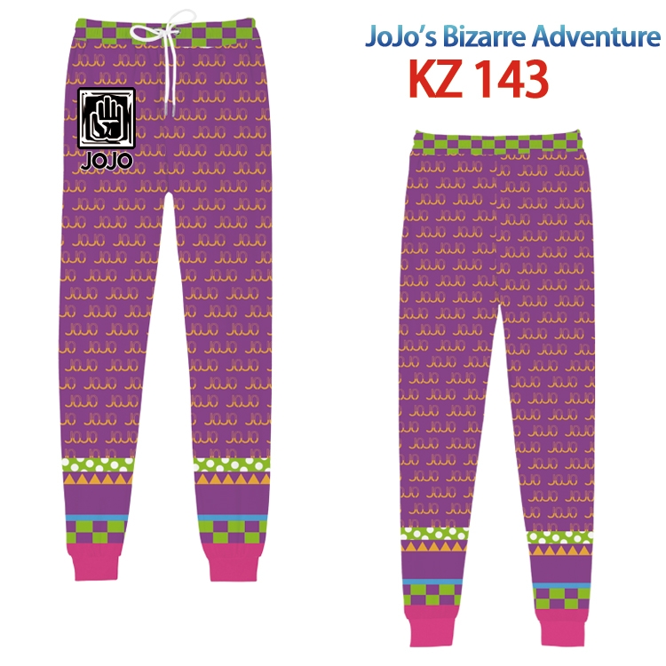 JoJos Bizarre Adventure Anime digital 3D trousers full color trousers from XS to 4XL KZ-143