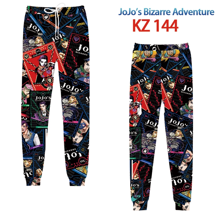 JoJos Bizarre Adventure Anime digital 3D trousers full color trousers from XS to 4XL KZ-144