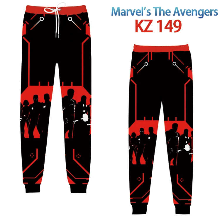 The avengers allianc Anime digital 3D trousers full color trousers from XS to 4XL  KZ-149