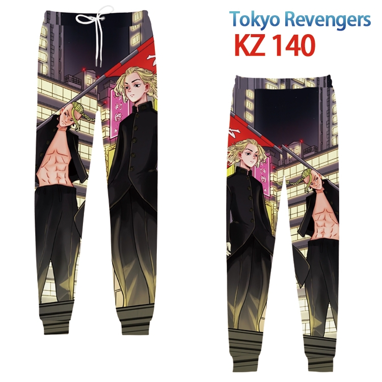 Tokyo Revengers Anime digital 3D trousers full color trousers from XS to 4XL  KZ-140