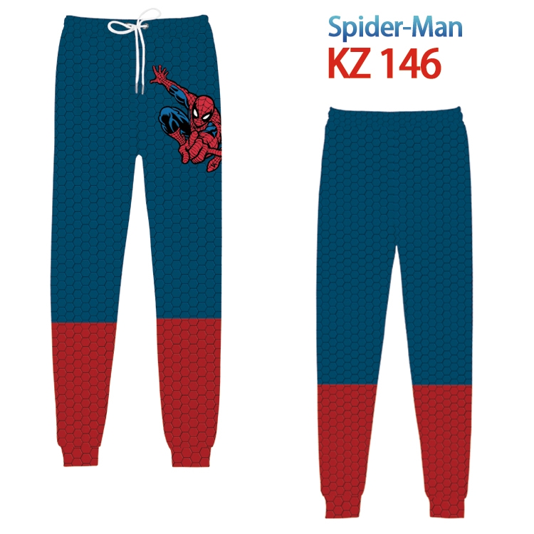 Spiderman Anime digital 3D trousers full color trousers from XS to 4XL KZ-146