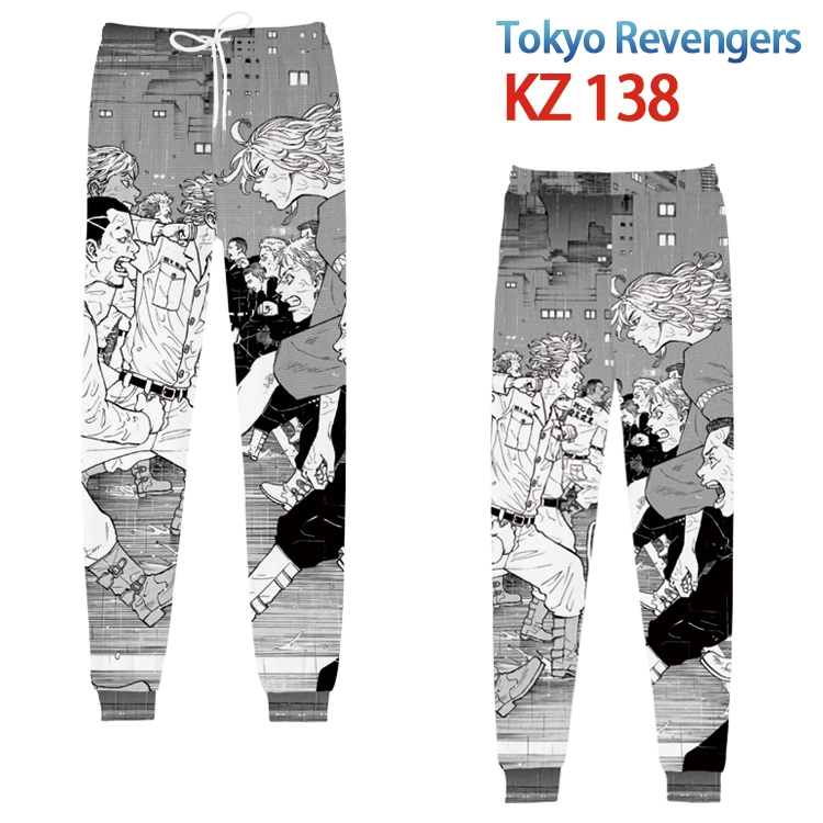 Tokyo Revengers  Anime digital 3D trousers full color trousers from XS to 4XL  KZ-138