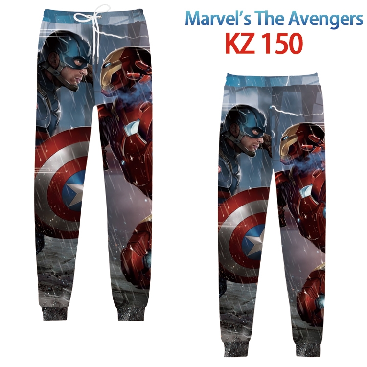 The avengers allianc Anime digital 3D trousers full color trousers from XS to 4XL  KZ-150