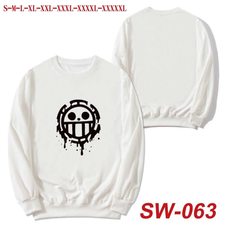 One Piece Anime autumn thin round neck sweater Hoodie from S to 5XL SW-063