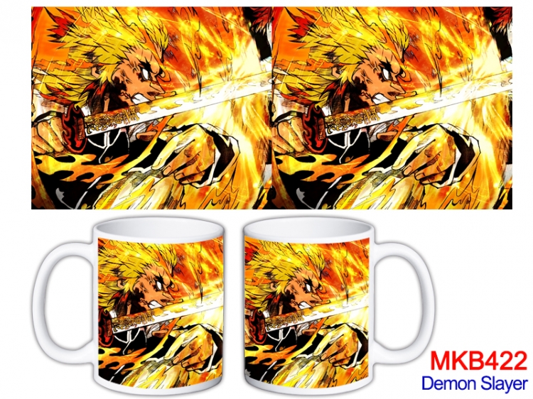 Demon Slayer Kimets Anime color printing ceramic mug cup price for 5 pcs  MKB-422