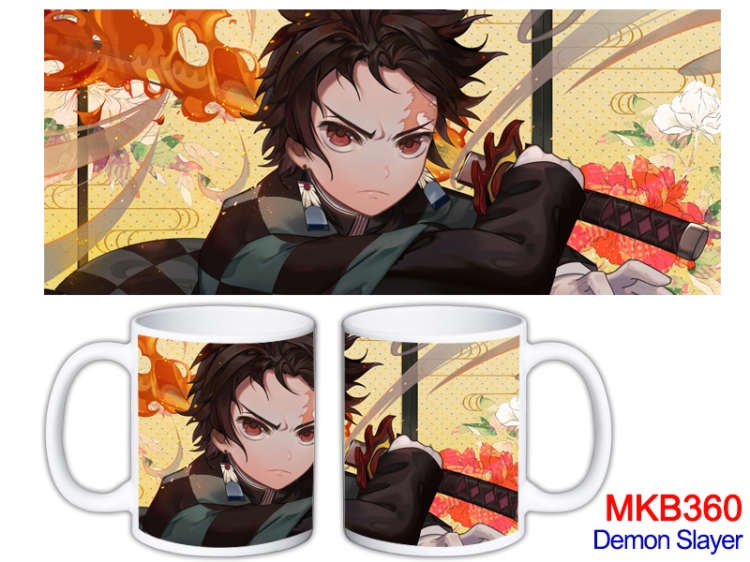 Demon Slayer Kimets Anime color printing ceramic mug cup price for 5 pcs MKB-360