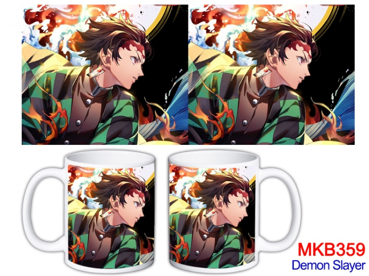 Demon Slayer Kimets Anime color printing ceramic mug cup price for 5 pcs  MKB-359