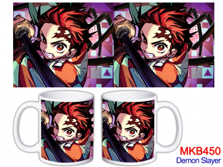 Demon Slayer Kimets Anime color printing ceramic mug cup price for 5 pcs  MKB-450