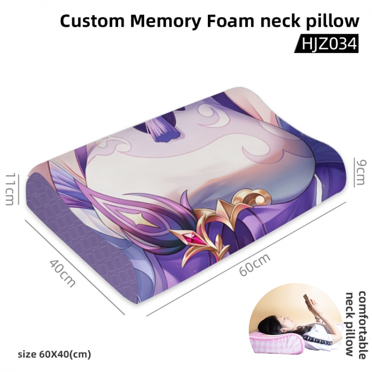 Genshin Impact Game memory cotton neck pillow 60X40CM HJZ034