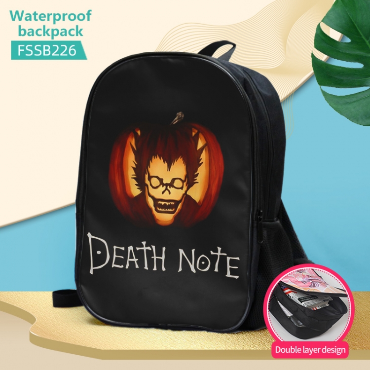 Death note Anime double-layer waterproof schoolbag about 40×30×17cm FSSB226