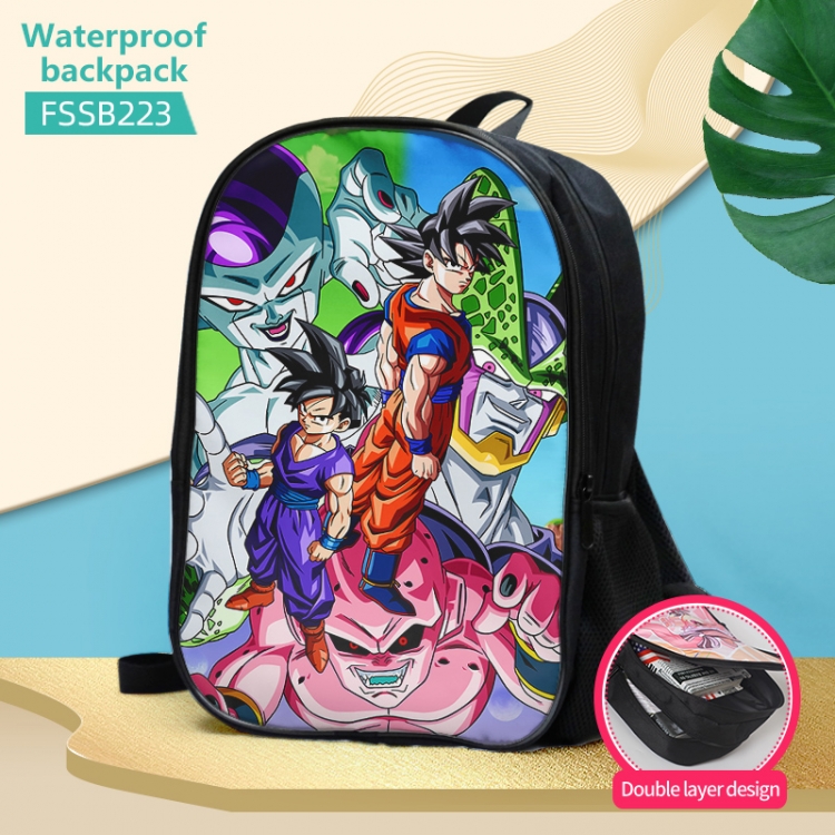 DRAGON BALL Anime double-layer waterproof schoolbag about 40×30×17cm FSSB223