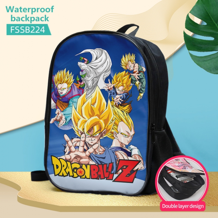 DRAGON BALL Anime double-layer waterproof schoolbag about 40×30×17cm FSSB224