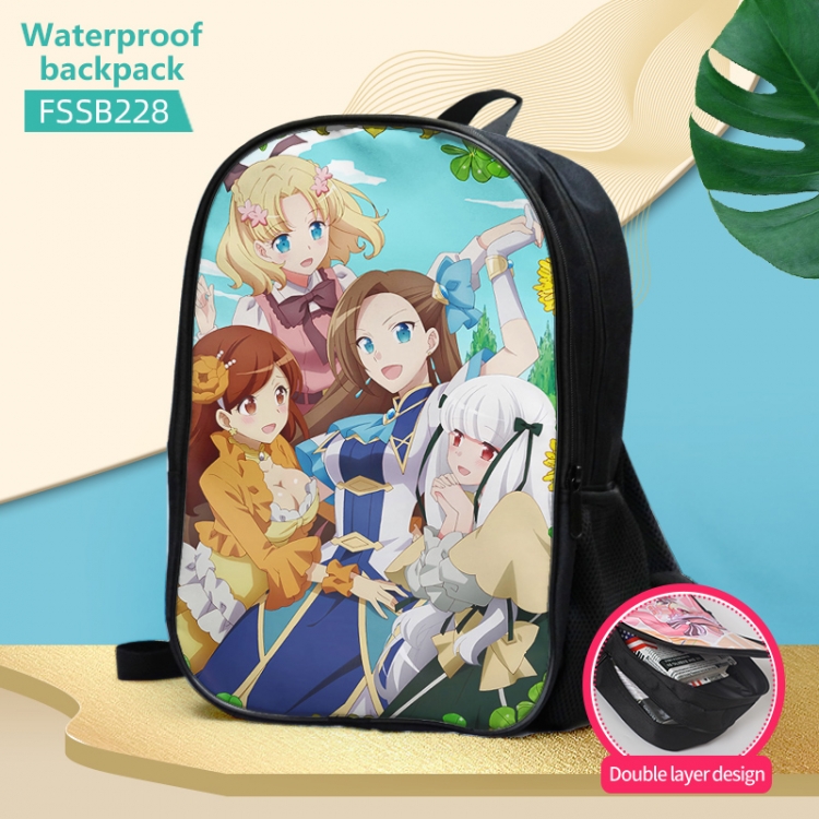 The game of reincarnation  Anime double-layer waterproof schoolbag about 40×30×17cm  FSSB228