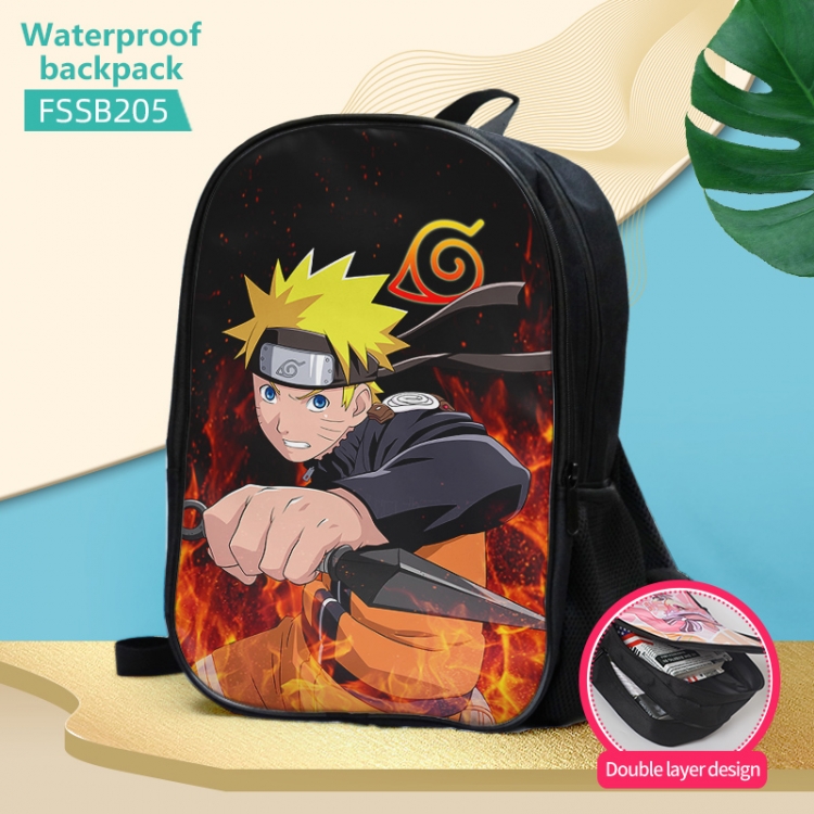 Naruto  Anime double-layer waterproof schoolbag about 40×30×17cm FSSB205