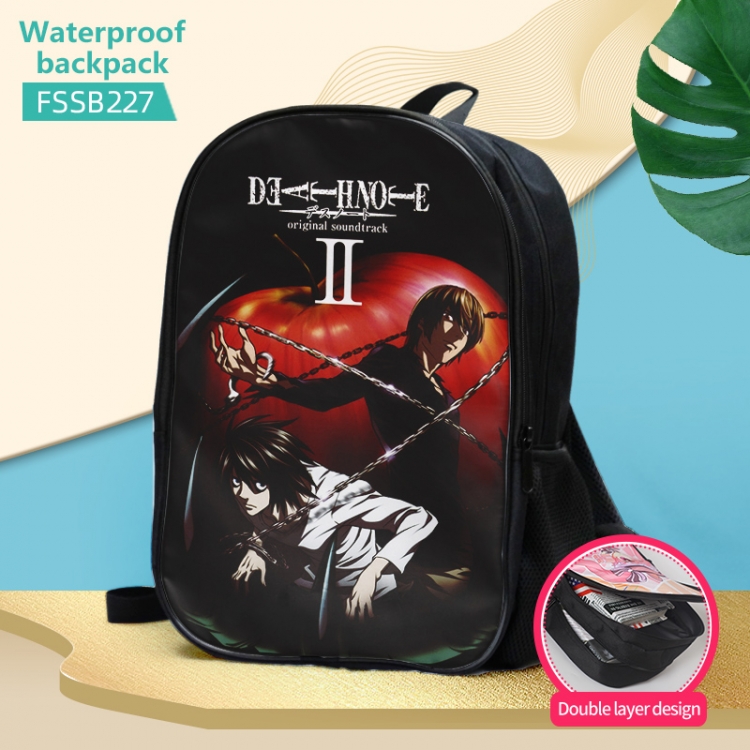 Death note  Anime double-layer waterproof schoolbag about 40×30×17cm FSSB227