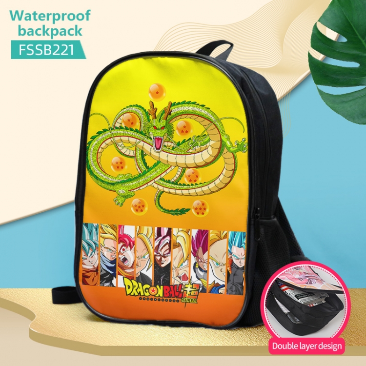 DRAGON BALL Anime double-layer waterproof schoolbag about 40×30×17cm FSSB221