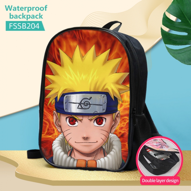 Naruto Anime double-layer waterproof schoolbag about 40×30×17cm FSSB204