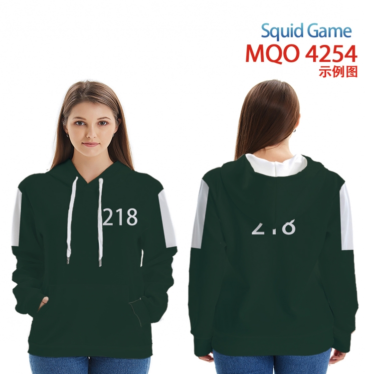 Squid Game Full Color Patch pocket Sweatshirt Hoodie  from XXS to 4XL  MQO4254