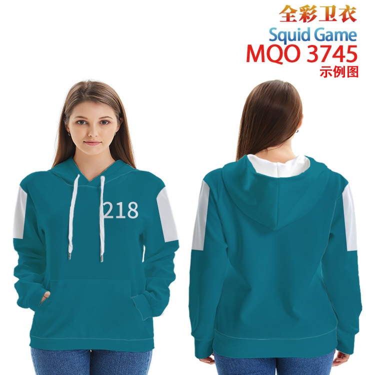 Squid Game Full Color Patch pocket Sweatshirt Hoodie  from XXS to 4XL   MQO3745