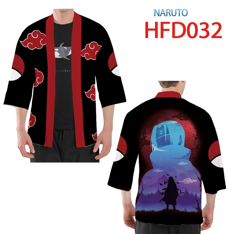 Demon Slayer Kimets Anime peripheral short full color kimono from S to 4XL HFD-032