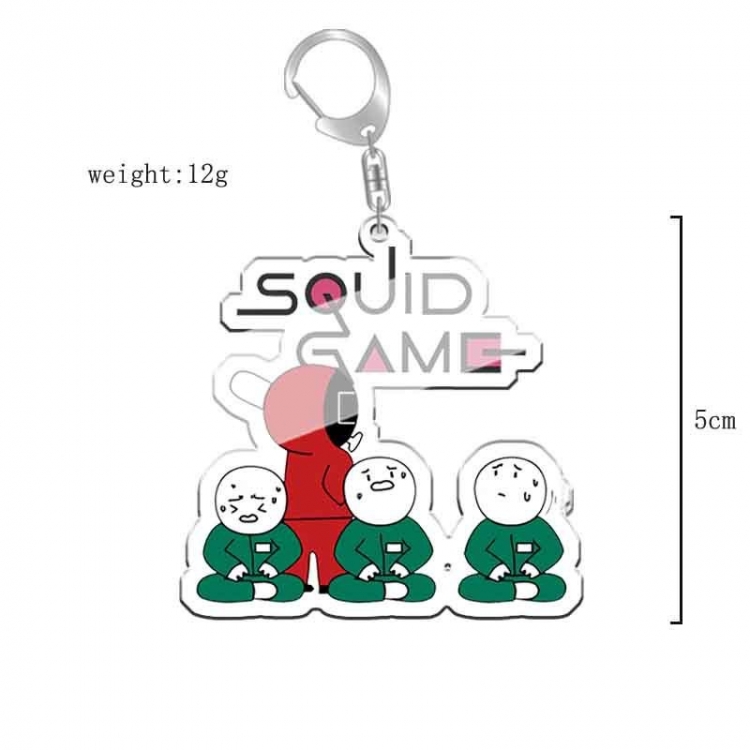 Squid Game Anime acrylic Key Chain  price for 5 pcs 