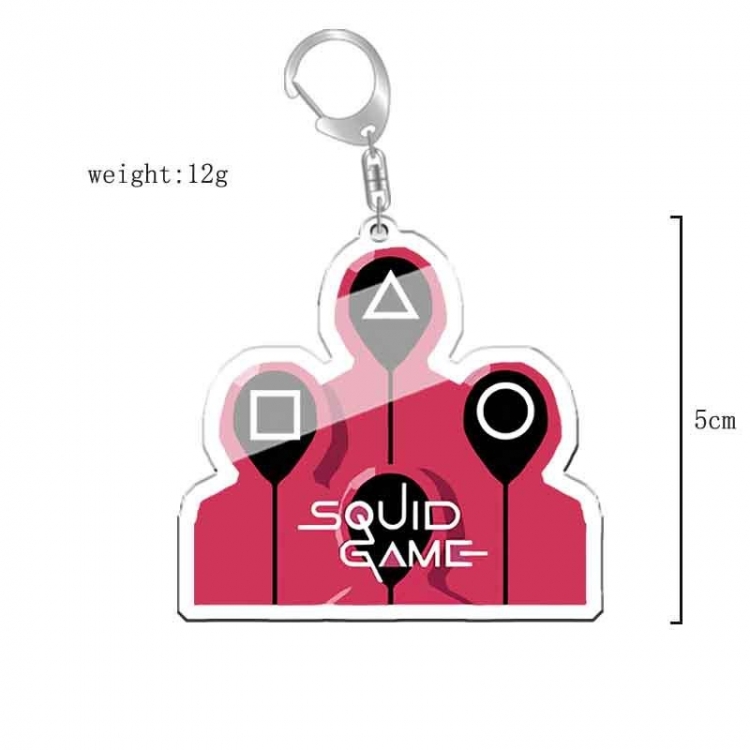 Squid Game Anime acrylic Key Chain  price for 5 pcs 