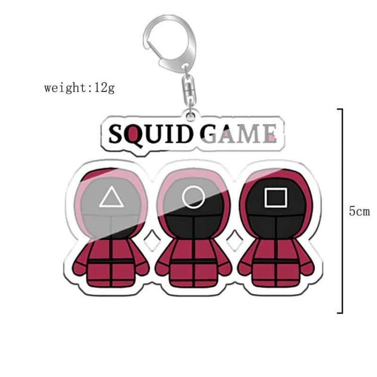 Squid Game Anime acrylic Key Chain  price for 5 pcs 