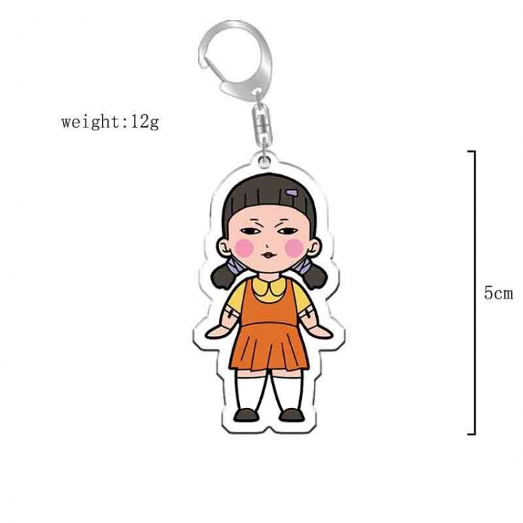 Squid Game Anime acrylic Key Chain  price for 5 pcs 