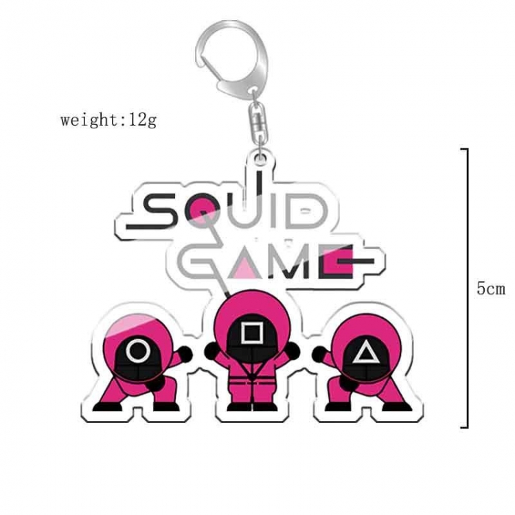 Squid Game Anime acrylic Key Chain  price for 5 pcs 