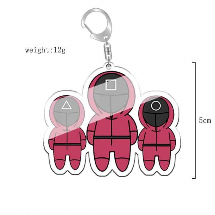 Squid Game Anime acrylic Key Chain  price for 5 pcs 