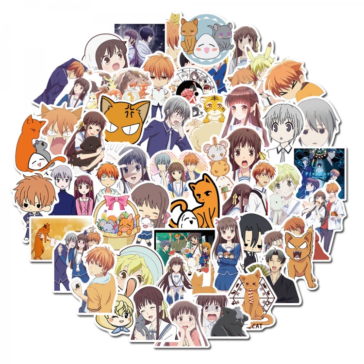 Fruits Basket  Doodle stickers Waterproof stickers a set of 50 price for 5 sets