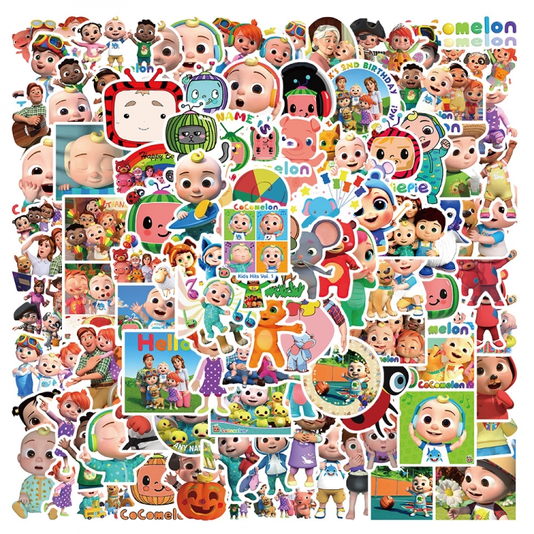 Cocomelon Doodle stickers Waterproof stickers a set of 100 price for 5 sets