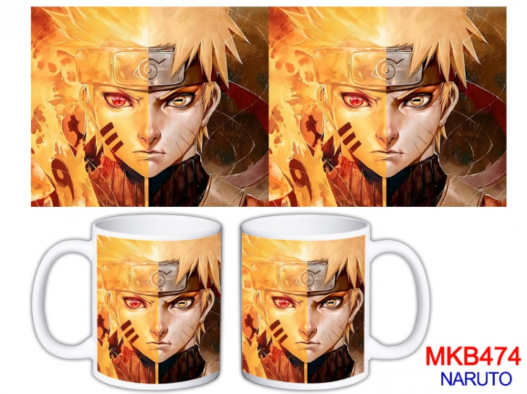 Naruto Anime color printing ceramic mug cup price for 5 pcs MKB-474