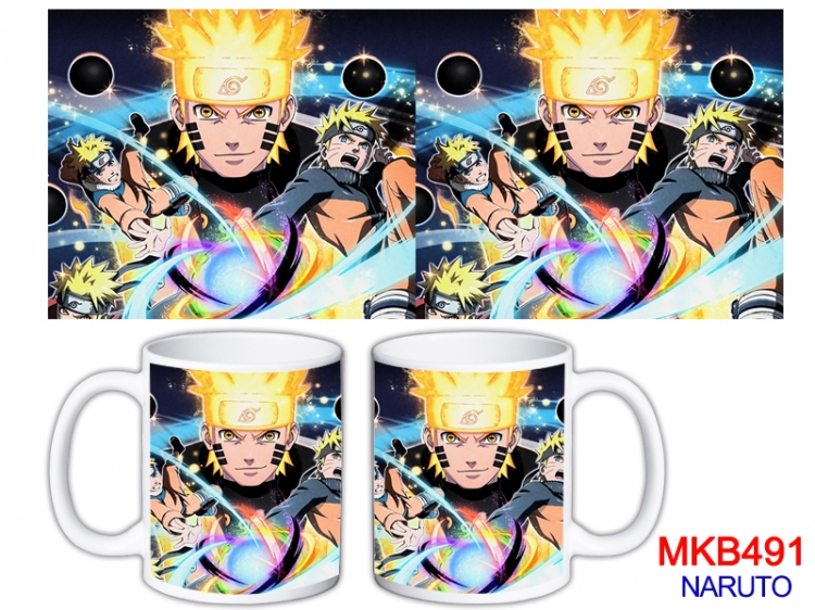 Naruto Anime color printing ceramic mug cup price for 5 pcs  MKB-491