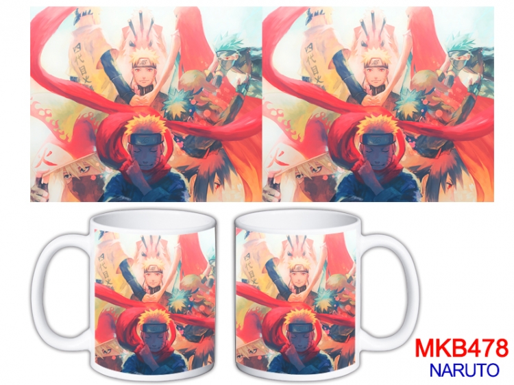 Naruto Anime color printing ceramic mug cup price for 5 pcs  MKB-478