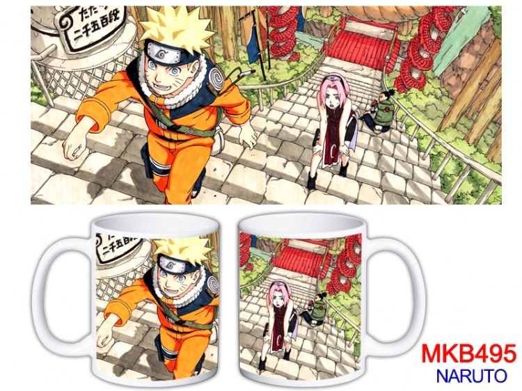 Naruto Anime color printing ceramic mug cup price for 5 pcs MKB-495